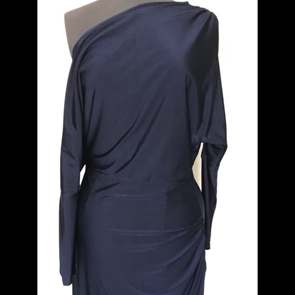 Blue off shoulder long dress - Picture 1 of 6